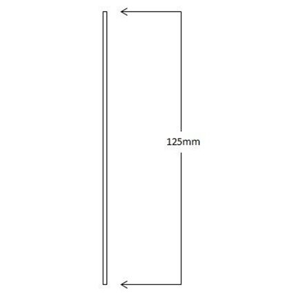 Flat Stick on Dress Skirting 125mm High