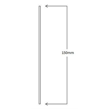 Flat Stick On Dress Skirting 150mm High