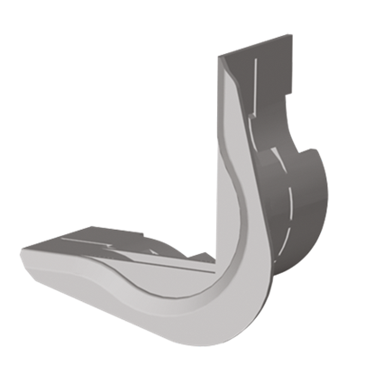 Unex corner-piece flat angle in U24X