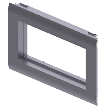 Unex adapter for 1 outlet Simon 500 CIMA type, 80mm, aluminium colour, in U24X