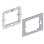 Unex adapter for outlets Modular 25 type, cover 80mm, aluminium colour, in U24X
