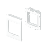Unex adapter for 1 modular outlet Mosaic type, cover 65mm, white, in U24X