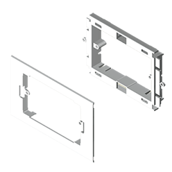 Unex adapter for outlets Modular 25 type, cover 80mm, white, in U24X