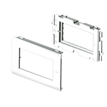 Unex adapter for 2 outlets Mosaic type, cover 80mm, white, in U24X
