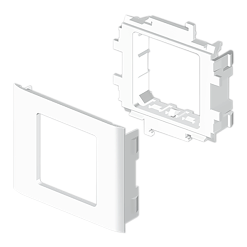 Unex vertical adapter for 1 outlet BJC Sol type, cover 65mm, white, in U24X