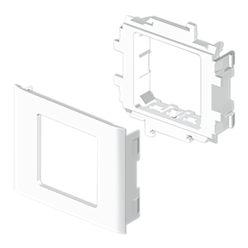 Unex vertical adapter for 1 outlet Simon 27 type, cover 65mm, white, in U24X