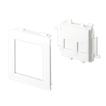 Unex flat faceplate RJ45 for cover80mm, in U24X