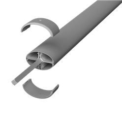 Unex service pole extension Ã˜50x88, H 1m. in aluminium