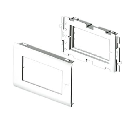 Unex adapter for 2 outlets Mosaic type, cover 80mm, white, in U24X