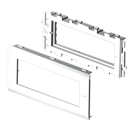 Unex adapter for 3 outlets Mosaic type, cover 65mm, white, in U24X