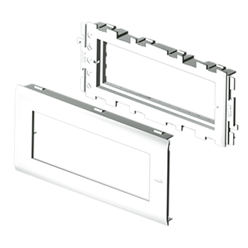 Unex adapter for 3 outlets Mosaic type, cover 80mm, white, in U24X
