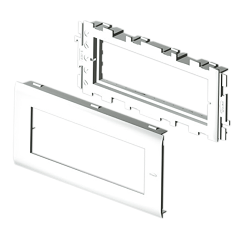 Unex adapter for 3 outlets Mosaic type, cover 80mm, white, in U24X