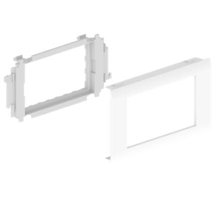 Unex adapter for 2 outlets Unica type, cover 65mm, white, in U24X