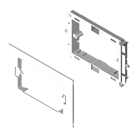 Unex adapter for outlets Modular 25 type, cover 80mm, white, in U24X