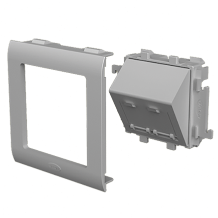 Unex angled faceplate RJ45 65 in U24X