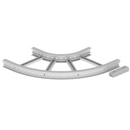 Unex Flat corner 90Â° 85x500 R300 in U23X