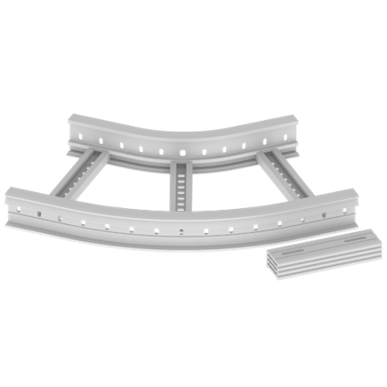 Unex Flat corner 45Â° 85x400 R300 in U23X