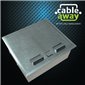 4 Power 4 Data Stainless Steel Flush Lid  Floor Outlet Box