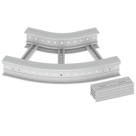 Unex Flat corner 45Â° 135x500 R300 in U23X