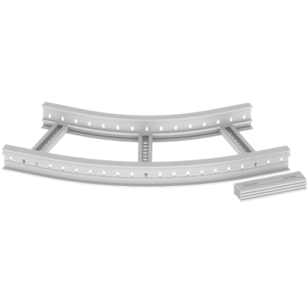 Unex Flat corner 45Â° 85x400 R600 in U23X