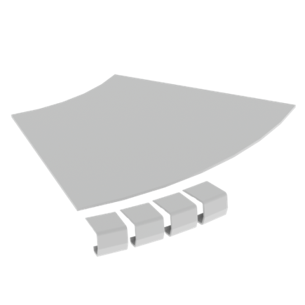 Unex Flat corner cover 45Â° 300 R300 in U23X