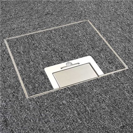 2 Power Stainless Steel 19mm Recessed Lid  Floor Outlet Box