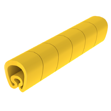 Unex pre-cut markers yellow 18 in Plasticized PVC