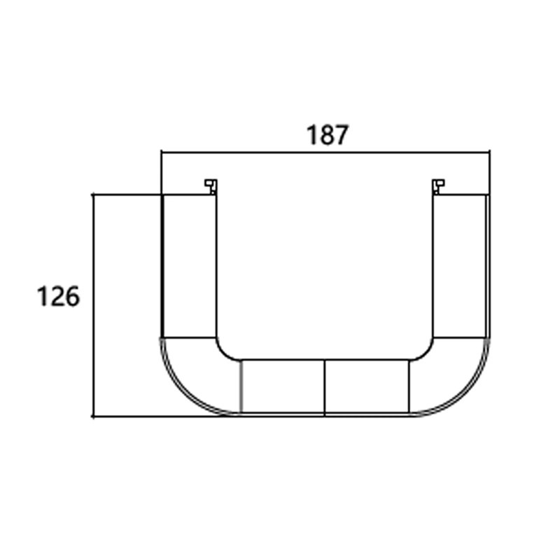 FIBRE CABLE TRAY TRUMPET / END FLARE 120w
