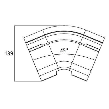 FIBRE CABLE TRAY 45deg VERTICAL EXTERNAL RISER 120w