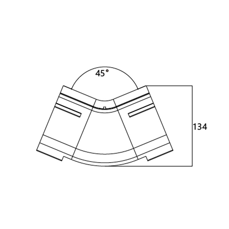 FIBRE CABLE TRAY 45deg VERTICAL INTERNAL RISER 120w
