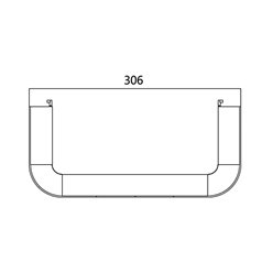 FIBRE CABLE TRAY TRUMPET / END FLARE 240w