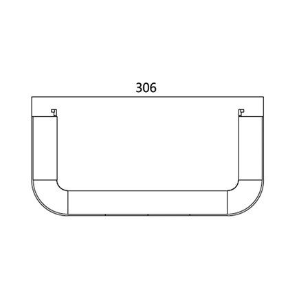 FIBRE CABLE TRAY TRUMPET / END FLARE 240w