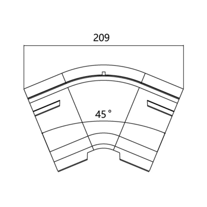 FIBRE CABLE TRAY 45deg VERTICAL EXTERNAL RISER 120w