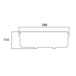 FIBRE CABLE TRAY END CAP 240w