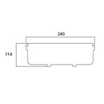 FIBRE CABLE TRAY END CAP 240w