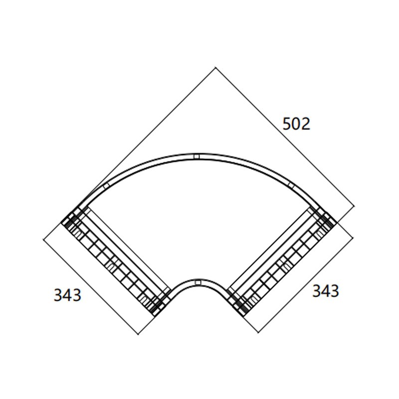 FIBRE TRAY ELBOW 90deg 240w