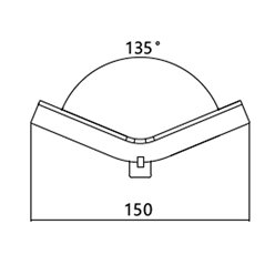 FIBRE CABLE TRAY 45deg VERTICAL INTERNAL RISER COVER 120w