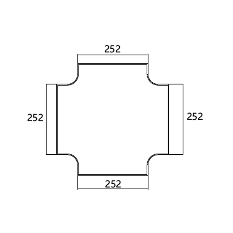 FIBRE CABLE TRAY HORIZONTAL CROSS 240w