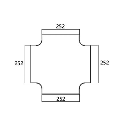 FIBRE CABLE TRAY HORIZONTAL CROSS 240w