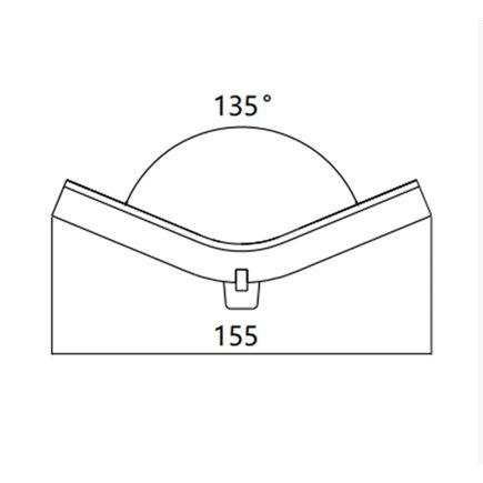 FIBRE CABLE TRAY 45deg VERTICAL INTERNAL RISER COVER 240w
