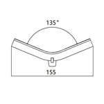 FIBRE CABLE TRAY 45deg VERTICAL INTERNAL RISER COVER 240w