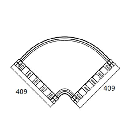 FIBRE TRAY ELBOW 90deg 360w