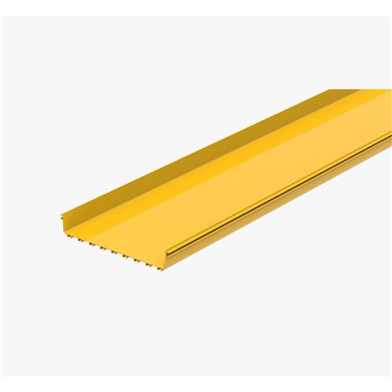 CF360  FIBRE TRAY 600W X 100H X 2ML YELLOW PVC
