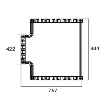 FIBRE TRAY TEE 600w - 360w