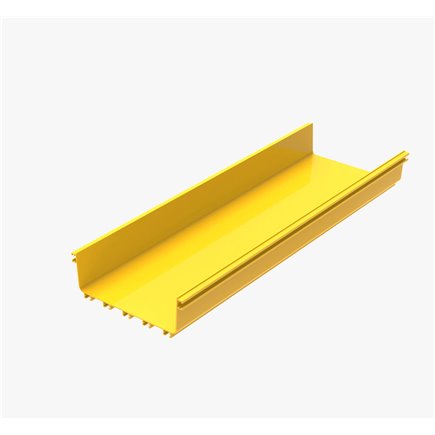 CF300  FIBRE TRAY 300W X 100H X 2ML YELLOW PVC