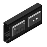 40 X 150mm CLIP ON LID SECTION (Satin Black) 