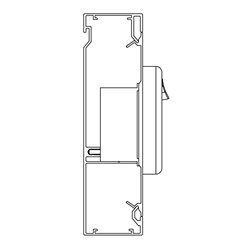 40 X 150mm CLIP ON LID SECTION (Satin Black) 