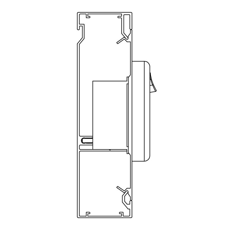40 X 150mm CLIP ON LID SECTION (Satin Black) 
