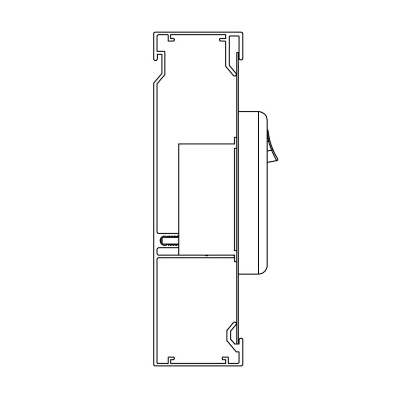 Aluminium 2 division Skirting Duct