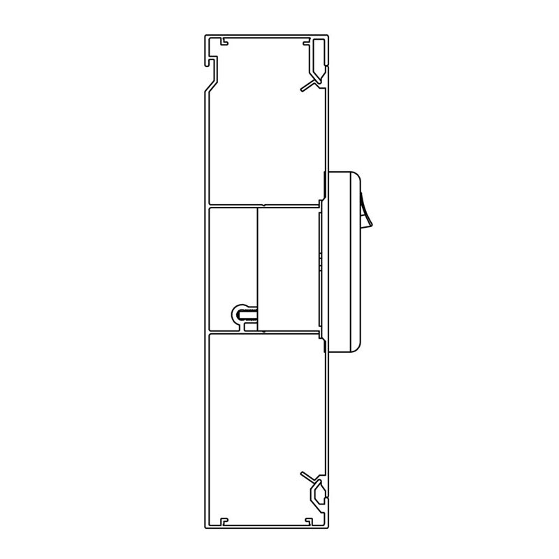 50 X 200mm X 2.4m 3 CHANNEL SKIRTING DUCT (SATIN BLACK) 